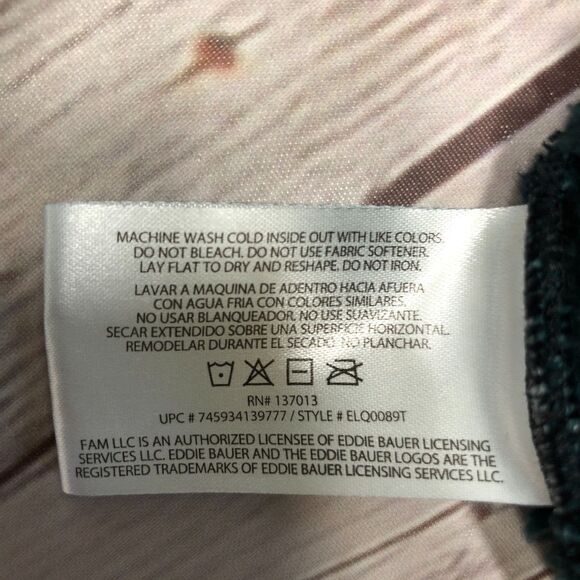 Eddie Bauer Women 1/4 Snap Button Fleece Sweater Size Medium Green Plaid B286 -9 - Picture 9 of 15